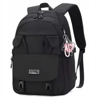 Plecaki szkolne i tornistry - Plecak Szkolny Młodzieżowy Z Uszami Króliczek Czarny - miniaturka - grafika 1