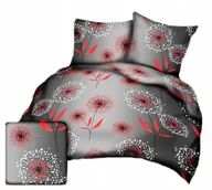 Pościel - pościel bawełna lux 220x240 + 2 poszewka B 261-1 kreatywna czerwona - miniaturka - grafika 1