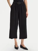 Spodnie damskie - Vero Moda Kuloty Bree 10341670 Czarny Cropped Fit - miniaturka - grafika 1