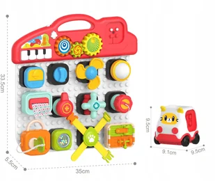 Tablica sensoryczna muzyczna z klockami - Maty edukacyjne - miniaturka - grafika 1