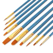 Pędzle - Pędzle malarskie artystyczne pędzelki do malowania farb zestaw 10 szt. precyzyjne Artmaker - miniaturka - grafika 1