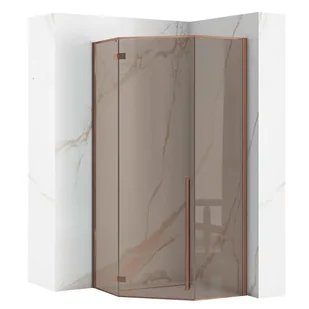 Rea Kabina Prysznicowa Rea DIAMOND 90x90 Miedź Szczotkowana - Kabiny prysznicowe - miniaturka - grafika 1