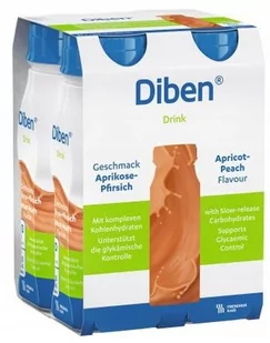 FRESENIUS KABI Diben drink o smaku morela-brzoskwinia 4 x 200 ml - Żywienie medyczne - miniaturka - grafika 1