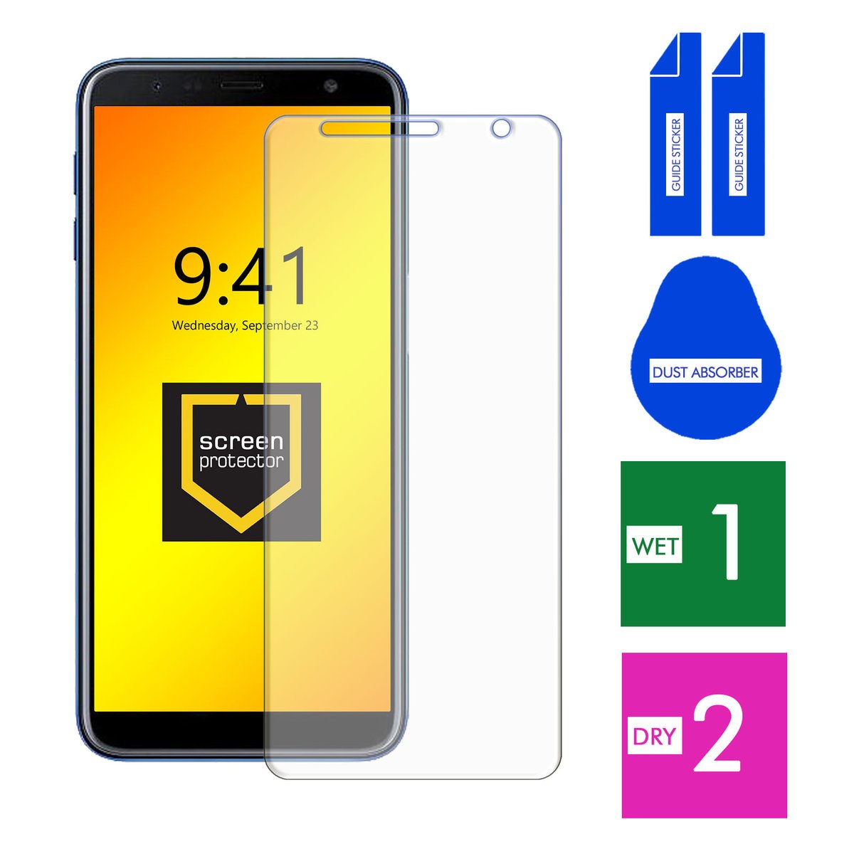 SZKŁO HARTOWANE DO SAMSUNG GALAXY J6+ PLUS 2018 SZYBKA 9H OCHRONNE PANCERNE