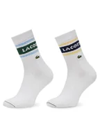 Skarpetki damskie - Lacoste Zestaw 2 par wysokich skarpet unisex RA9304 Biały - miniaturka - grafika 1