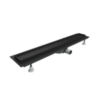 Odpływy liniowe - Odpływ Liniowy Senti Blanca czarny do wyklejenia płytką 100X8X7 KMPL100CBL - miniaturka - grafika 1