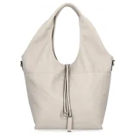 Torebki damskie - Torebka Damska Shopper Bag firmy Hernan HB0325 Beżowa - miniaturka - grafika 1