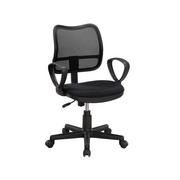 Fotele i krzesła biurowe - Techly Obrotowy fotel biurowy krzesło z wentylowanym oparciem ICA-CT T046BK - miniaturka - grafika 1