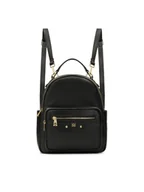 Torebki damskie - Skórzany plecak z licznymi kieszeniami - miniaturka - grafika 1