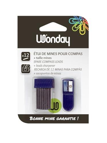 WONDAY Etui 12 wkładów 2 mm na kompas z ostrzałkami