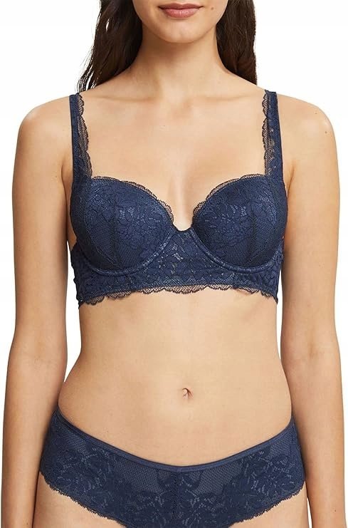 ESPRIT KORONKOWY BIUSTONOSZ PÓŁUSZTYWNIANY Z SZEROKIMI RAMIĄCZKAMI 80C JQA