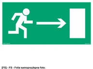 Tablice BHP - SIGNPROJECT AA002 - Kierunek do wyjścia drogi ewakuacyjnej w prawo 300x150 - miniaturka - grafika 1
