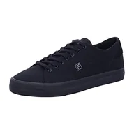 Trampki męskie - Fila Tela męskie trampki, czarno-czarne, rozmiar 44, Czarny, 44.5 EU - miniaturka - grafika 1