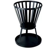 Akcesoria do grilla - Przenośne ognisko na drewno 50x35 cm czarne - miniaturka - grafika 1