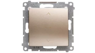 Simon 54 Premium Łącznik żaluzjowy trójpozycyjny 1-0-2 złoty DZW1K.01/44 - Pozostałe akcesoria sieciowe - miniaturka - grafika 1