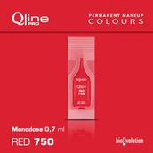 Pozostałe akcesoria kosmetyczne - Jednorazowy pigment do makijażu permanentnego ust Bioevolution Red 750 Qline Pro 0,7ml monodose - miniaturka - grafika 1