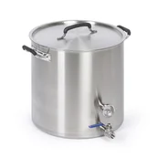 Zestawy garnków i patelni - Garnek ze stali nierdzewnej z wylewką, 400 x 400 mm, 50 l - miniaturka - grafika 1