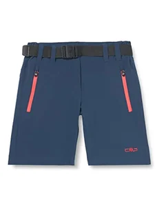 CMP Dziewczęce szorty outdoorowe ze stretchu bermudy, niebiesko-czerwone pocałunek, 110 cm - Spodenki damskie - miniaturka - grafika 1