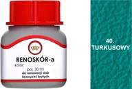 Środki do obuwia i ubrań - G10-01 TURKUSOWY 40 RENOSKÓR FARBA DO BUTÓW WILBRA DO SKÓRY LICOWEJ LAKIER - miniaturka - grafika 1