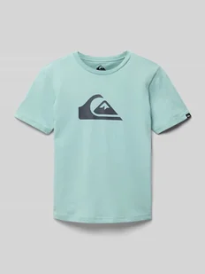 T-shirt z nadrukiem z logo - Koszulki dla chłopców - miniaturka - grafika 1
