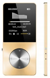 Odtwarzacz MP4 T1 16GB głośnik microSD MP3 złoty - Odtwarzacze MP3 - miniaturka - grafika 1