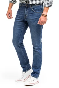 Wrangler Texas Slim Męskie Spodnie Jeansowe Bruised Blue W12Skn32M-W34 L30 - Spodnie męskie - miniaturka - grafika 1