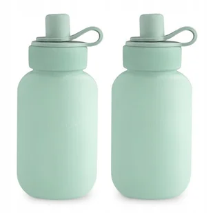 Mushie Silikonowe Saszetki na Mus – 2 pak – CAMBRIDGE BLUE - Bidony dla dzieci - miniaturka - grafika 1