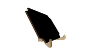 Tablice i flipcharty - Allboards Tablica kredowa czarna KWADRATOWA DEKORACYJNA dwustronna - zestaw 10 sztuk + podstawki KPL-DECO10 - miniaturka - grafika 1