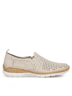 Półbuty damskie - Rieker Półbuty N4251-60 Beżowy - miniaturka - grafika 1
