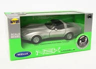 Samochody i pojazdy dla dzieci - Welly 1:34 Chevrolet 1982 Corvette Coupe -srebrny - miniaturka - grafika 1