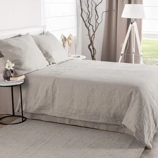 Komplet pościeli lnianej Linen 200x200cm natural, 200 x 200 cm / 2 x 50 x 60 cm - Pościel - miniaturka - grafika 1