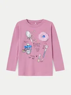 Bluzki damskie - NAME IT Bluzka 13235991 Różowy Regular Fit - miniaturka - grafika 1