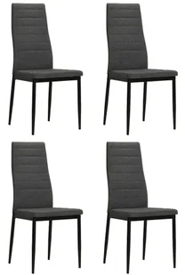 Komplet 4 ciemnoszarych minimalistycznych krzeseł M5-T50 - Krzesła - miniaturka - grafika 1