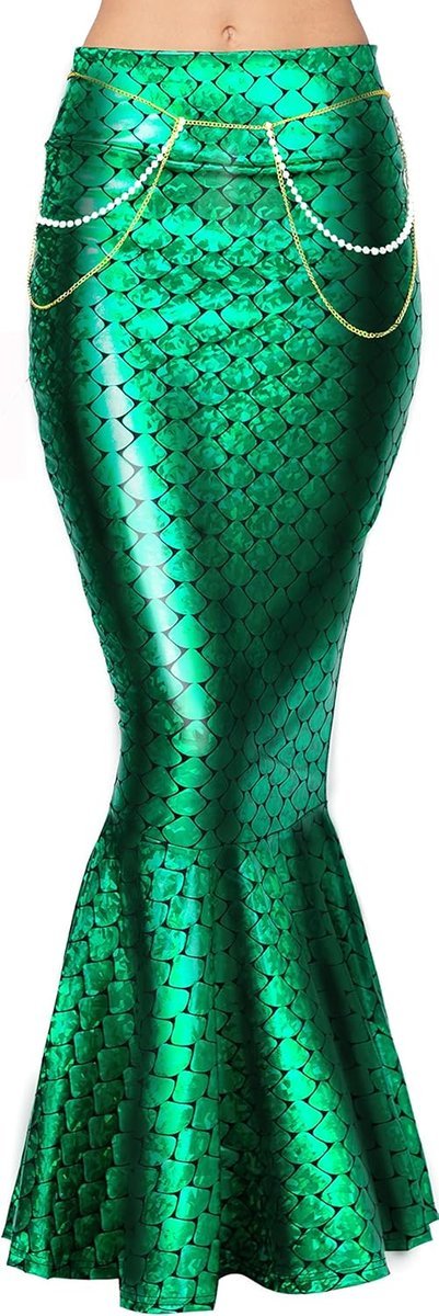 Spooktacular Creations Dorosły metaliczny hologram błyszcząca spódnica syrenka kostium odgrywanie ról na Halloween kostiumy imprezy imprezowe