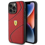 Etui i futerały do telefonów - Ferrari FEHCP15XPTWR iPhone 15 Pro Max 6.7" czerwony/red hardcase Twist Metal Logo - miniaturka - grafika 1