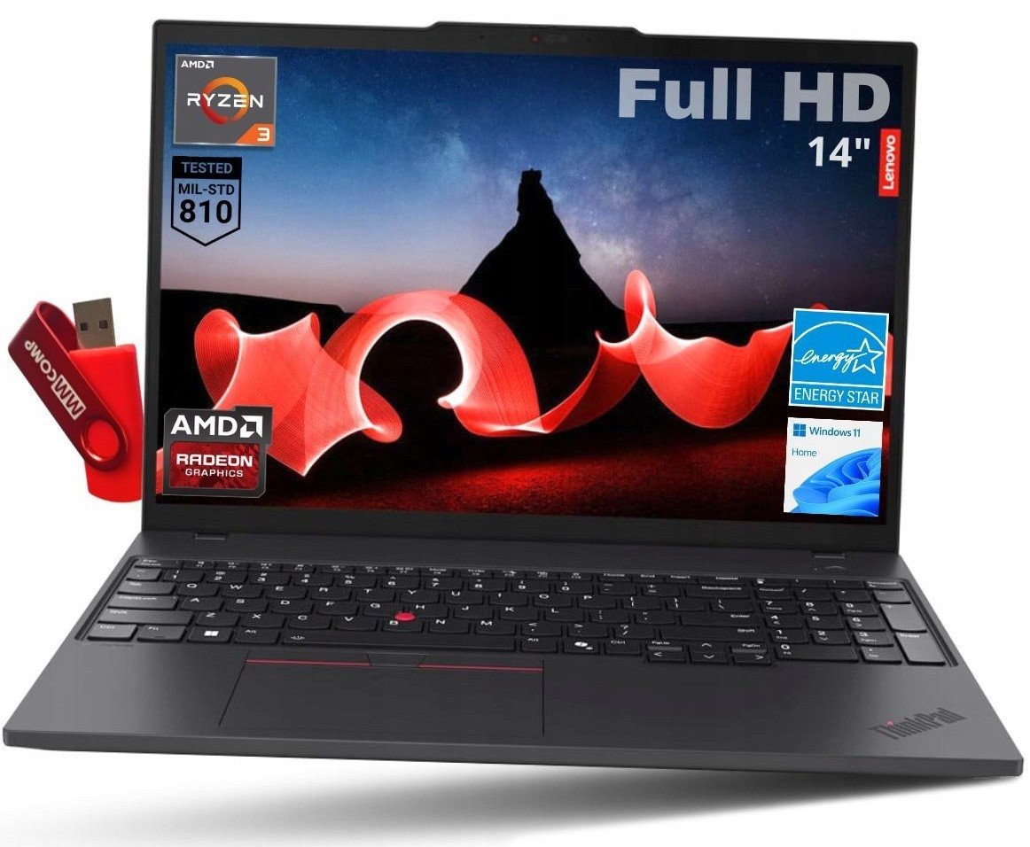 Lenovo ThinkPad L14 G4 / Ryzen 3 PRO / 32GB / 2TB SSD / W11 21H5CTO1WW-32GB-2TB