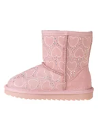 Botki damskie - lamino Skórzane botki w kolorze jasnoróżowym - miniaturka - grafika 1