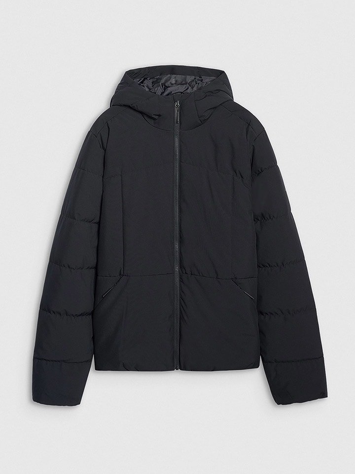 4F Kurtka pikowana w kolorze czarnym