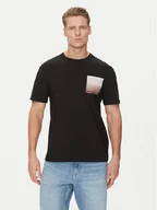Koszulki męskie - Calvin Klein T-Shirt Ombre Bonded K10K114164 Czarny Regular Fit - miniaturka - grafika 1