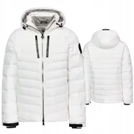 Kurtki męskie - PITBULL WEST COAST KURTKA MĘSKA ZIMOWA Z KAPTUREM CRESTLINE BIAŁA 3XL - miniaturka - grafika 1