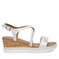 Sandały damskie - Sandały Clara Barson GYDA WS216-02 Srebrny - miniaturka - grafika 1