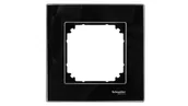 Klawisze i ramki - Schneider Electric Polska sp. z o.o. Merten M-Elegance Ramka pojedyncza szklana onyks czarny MTN404103 - miniaturka - grafika 1