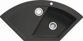 Zlewozmywaki - Zlew SystemCeram MERA ECK NIGRA 87 (czarny mat) (50510187) - miniaturka - grafika 1