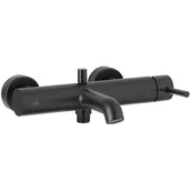 Baterie wannowe i prysznicowe - Bateria wannowa natynkowa KFA ARMATURA Moza 5034-020-81 Czarny - miniaturka - grafika 1