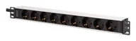 Inne akcesoria audio-wideo - Digitus DN-95440 rozdzielacz zasilania PDU 9 x gniazdo sieciowe 1U Czarny, Srebrny - miniaturka - grafika 1
