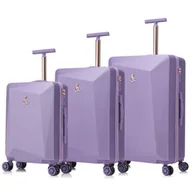 Walizki - Zestaw walizek SEMI LINE T5914-0 Fioletowy - miniaturka - grafika 1