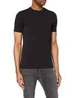 Koszulki męskie - Armani Exchange Męski T-shirt Pima Okrągły dekolt, czarny (Black 1200), XL - miniaturka - grafika 1