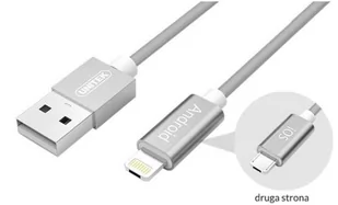 Unitek Kabel 2w1 Micro Usb 1,5M + Lightning Qc - Kable USB - miniaturka - grafika 1