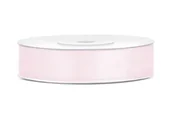 Pasmanteria - PartyDeco Tasiemka satynowa, różowa pudrowa jasna, 12 mm / 25 m TS12-081PJ - miniaturka - grafika 1