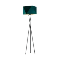 Lampy stojące - Czarna lampa podłogowa na trzech nogach DAKAR GOLD - miniaturka - grafika 1